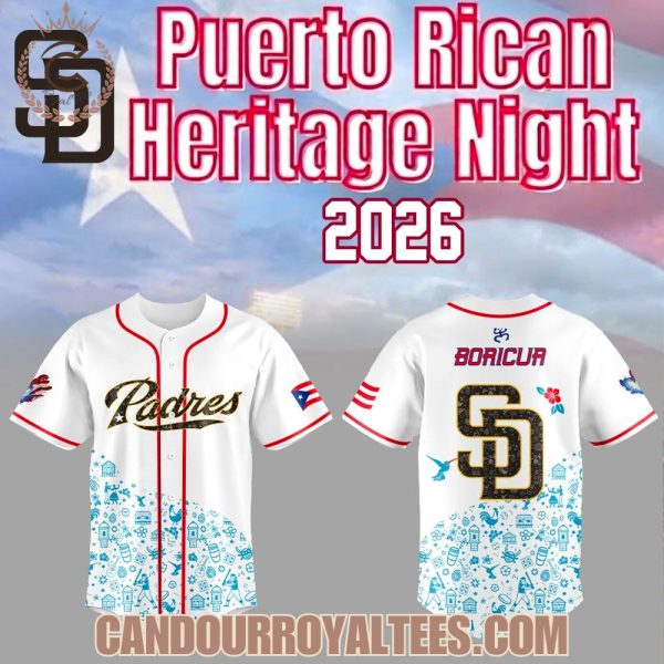 San Diego Padres Puerto Rican Heritage Night 2026 Jersey