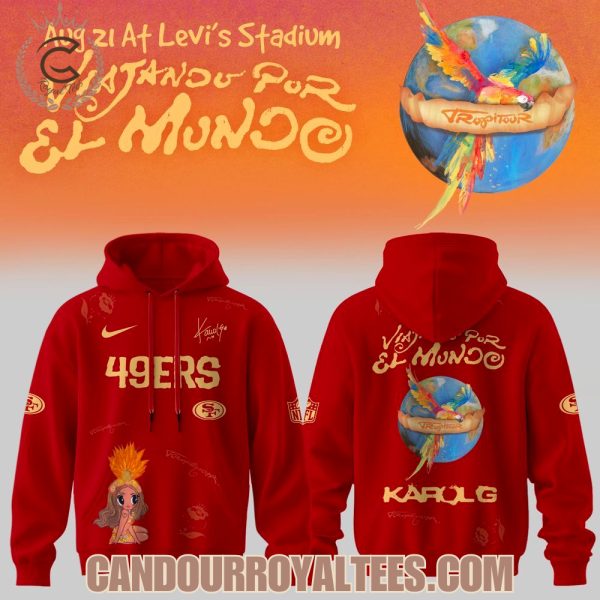 San Francisco 49ers x Karol G Viajando Por El Mundo Tropitour 2026 Hoodie
