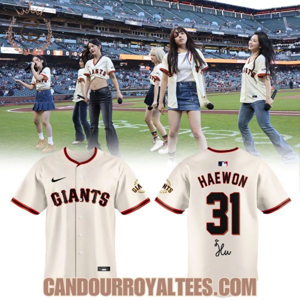 San Francisco Giants x NMIXX Is Loving Their Time At Oracle Park Jersey