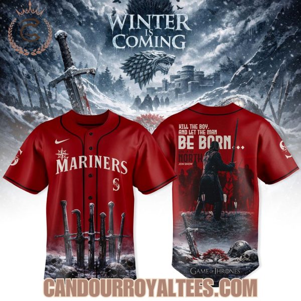 Seattle Mariners x Game of Thrones Jon Snow Jersey
