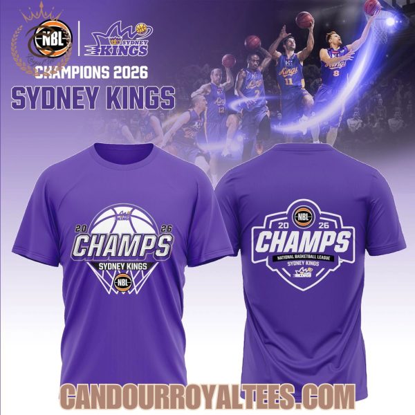 Sydney Kings 2026 NBL Champions Tshirt, Hoodie