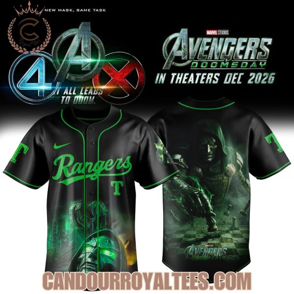 Texas Rangers x Avengers Doomsday 2026 Doctor Doom Jersey