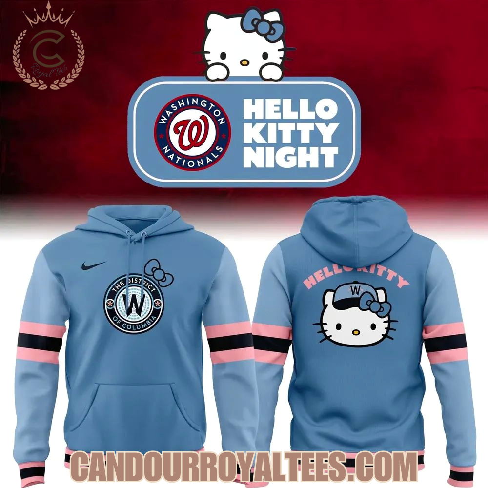 Washington Nationals Hello Kitty Night Hoodie Washington Nationals Hello Kitty Night Hoodie