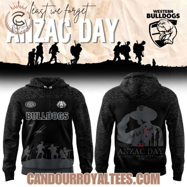 Western Bulldogs ANZAC Day Lest We Forget Hoodie