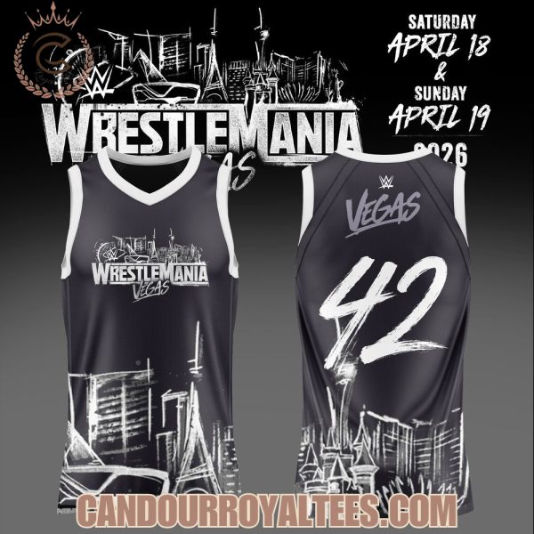 WWE Wrestlemania 42 Vegas Basketball Jersey