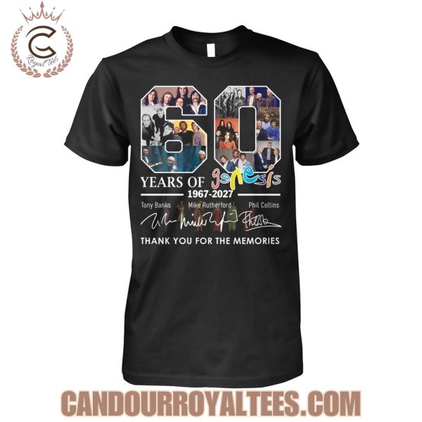60 Years Of Genesis 1967-2027 Thank You For The Memories T-Shirt