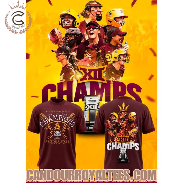 Arizona State Sun Devils Softball Tournament Champions 2026 T-Shirt