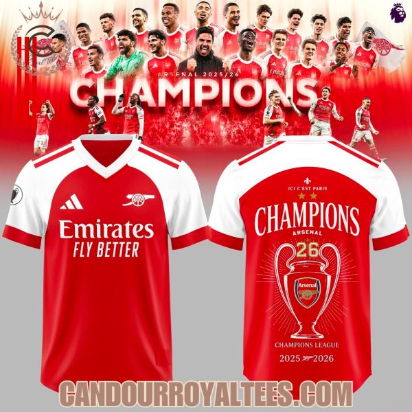 Arsenal UEFA Champions League Winners 2026 Jersey