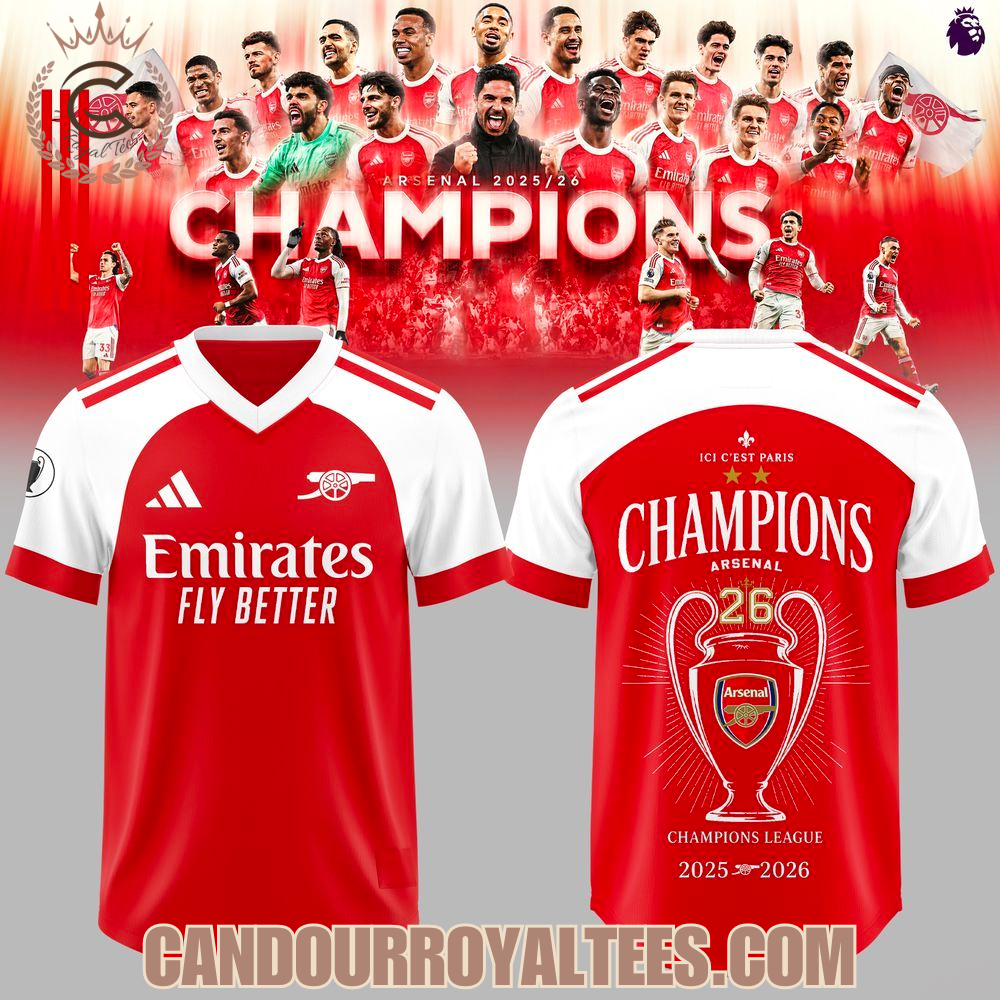 Arsenal UEFA Champions League Winners 2026 Jersey Arsenal UEFA Champions League Winners 2026 Jersey
