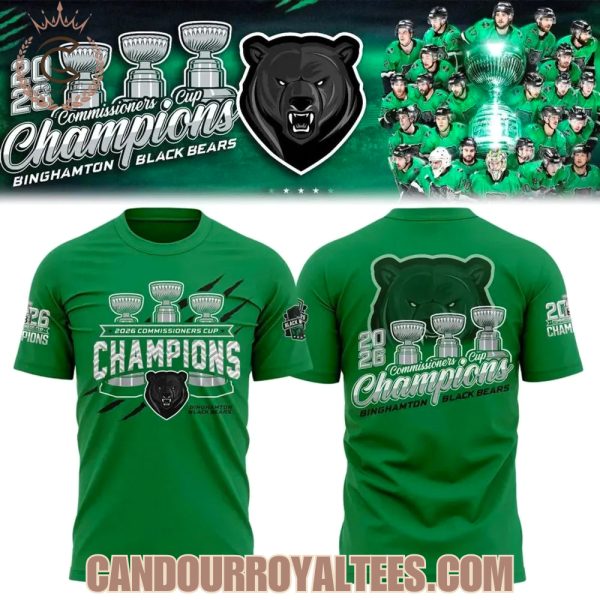 Binghamton Black Bears Back-To-Back-To-Back Champs 2026 Tshirt, Hoodie