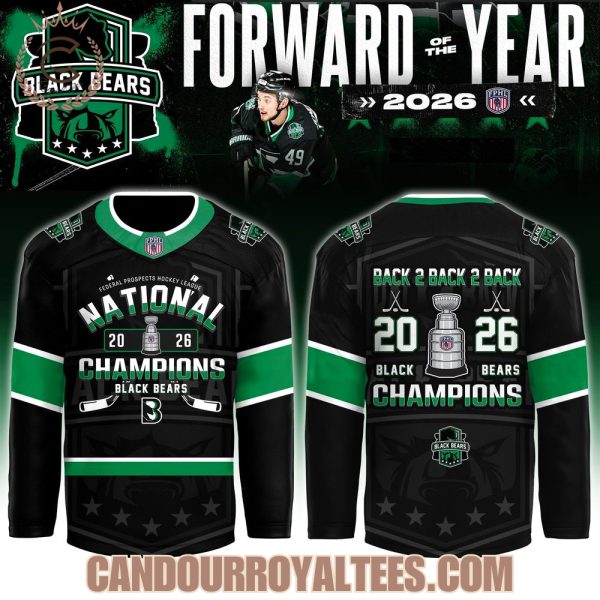 Binghamton Black Bears Champions Federal Prospects Hockey League 2026 Jersey