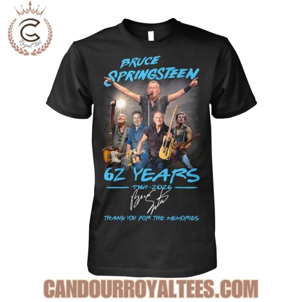 Bruce Springsteen 62 Years 1964-2026 Thank You For The Memories T-Shirt