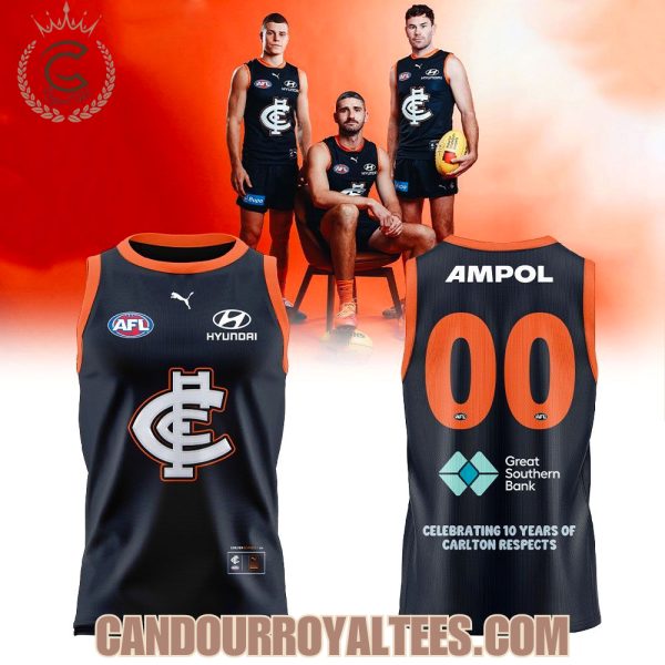 Celebrating 10 Years Of Carlton Respects Jersey