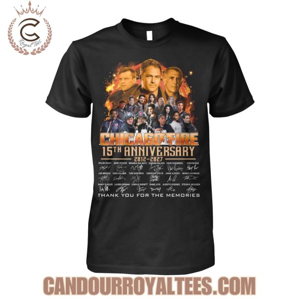 Chicago Fire 15th Anniversary 2012-2027 Thank You For The Memories T-Shirt