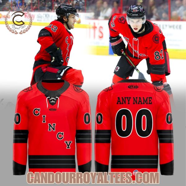 Cincinnati Cyclones 2025-2026 Red Game Hockey Jersey