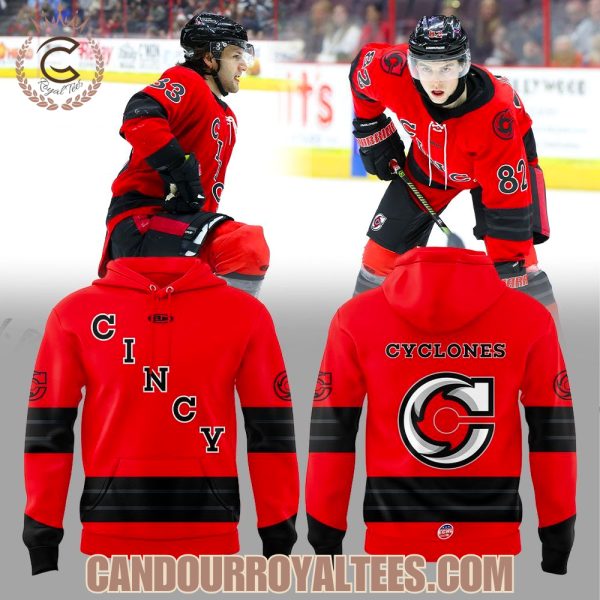 Cincinnati Cyclones 2025-2026 Red Game Hoodie