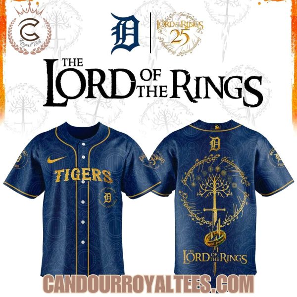 Detroit Tigers x The Lord Of The Rings 25th Anniversary Jersey Blue
