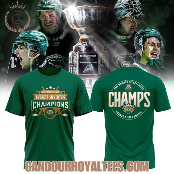 Everett Silvertips 2026 Western Hockey League Champions Tshirt, Hoodie