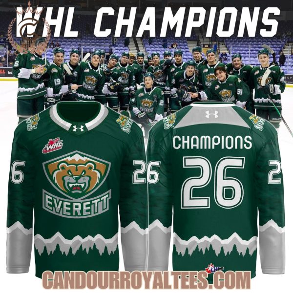 Everett Silvertips Special WHL Champions 26 Hockey Jersey