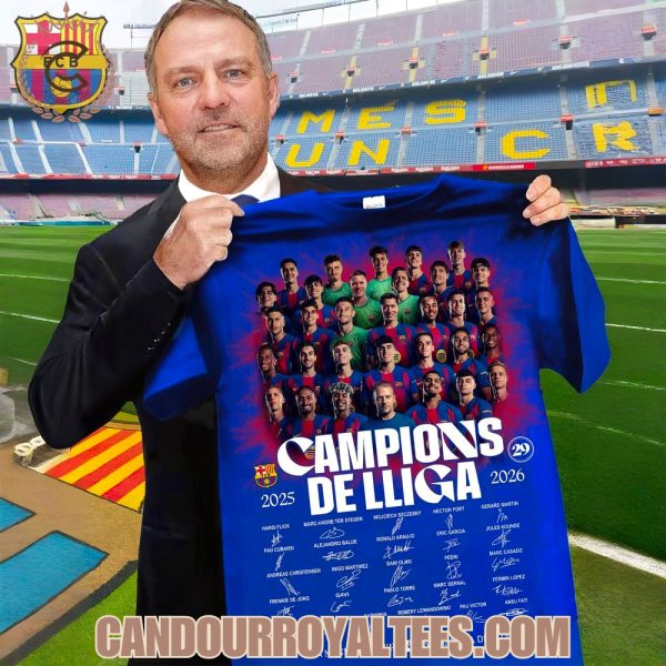 FC Barcelona CAMPIONS DE LLIGA 2025 2026 T-Shirt