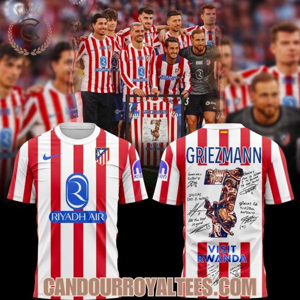 Griezmann by the Atlético Madrid management, bears the signature of his teammate Shirt