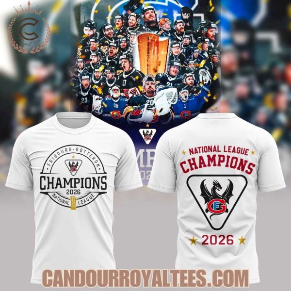 HC Fribourg-Gottéron Schweizer Meister 2026 National League Champions Tshirt, Hoodie – White
