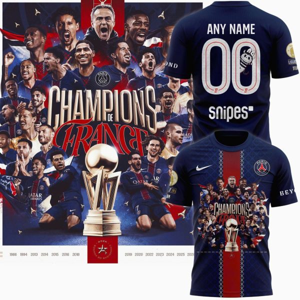 PSG Champions de France 2025/26 T-Shirt