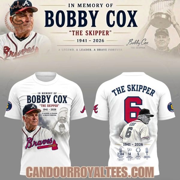 In Memory Of Bobby Cox “The Skipper” 1941 – 2026 Tshirt, Hoodie