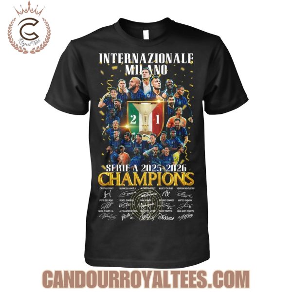 Inter Milan Serie A 2025-2026 Champions T-Shirt
