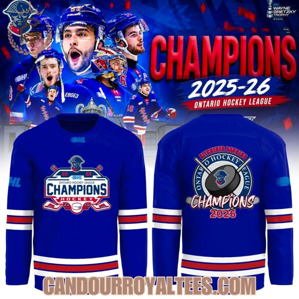 Kitchener Rangers 2026 OHL Champions Hockey Jersey