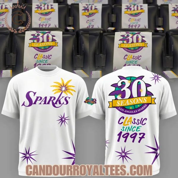 Los Angeles Sparks 30 Seasons Classic Since 1997 T-Shirt