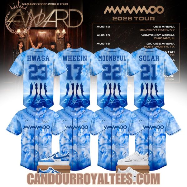 Mamamoo 4WARD Blue Eclipse 2026 WOrld Tour Baseball Jersey