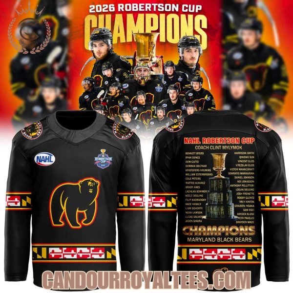 Maryland Black Bears 2026 NAHL Robertson Cup Champions Hockey Jersey