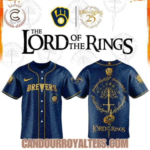Milwaukee Brewers x The Lord Of The Rings 25th Anniversary Jersey Blue