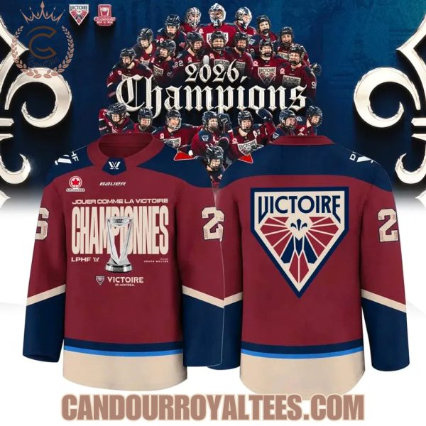 Montreal Victoire 2026 PWHL Walter Cup Champions Hockey Jersey