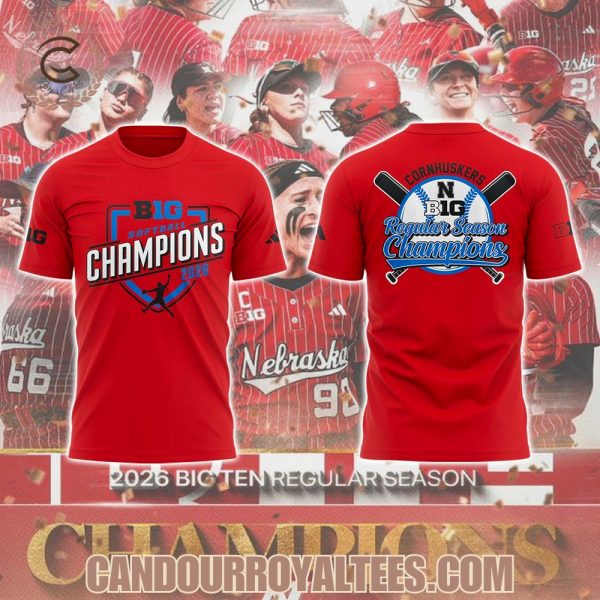 Nebraska Huskers 2026 B1G Softball Champions Tshirt, Hoodie