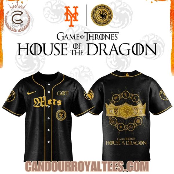 New York Mets Game of Thrones: House of the Dragon 2026 Jersey Black