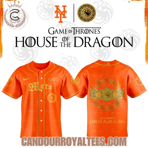 New York Mets Game of Thrones: House of the Dragon 2026 Jersey Orange