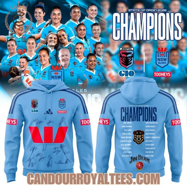 NSW Blues Women State of Origin 2026 Champions Hoodie
