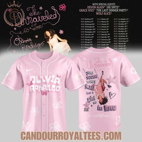 Olivia Rodrigo The Unraveled Tour Pretty Sad in Love Jersey
