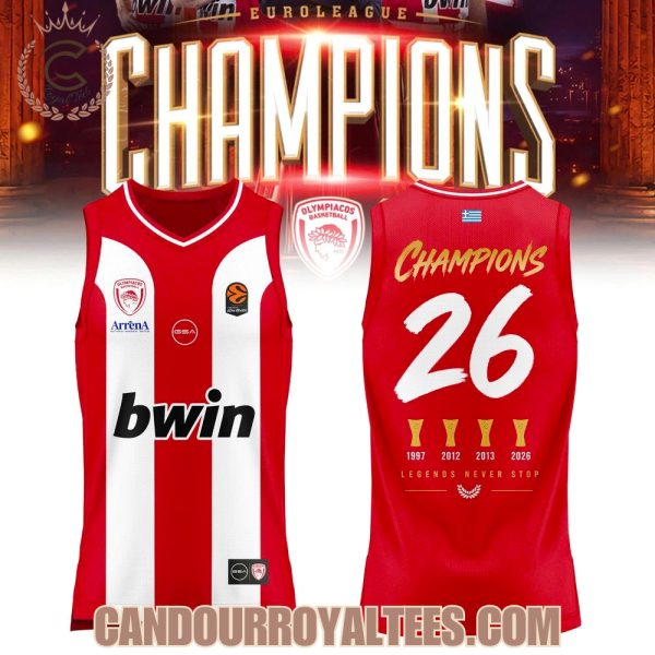 Olympiacos EuroLeague Champions 2026 Sunderland AFC Basketball Jersey