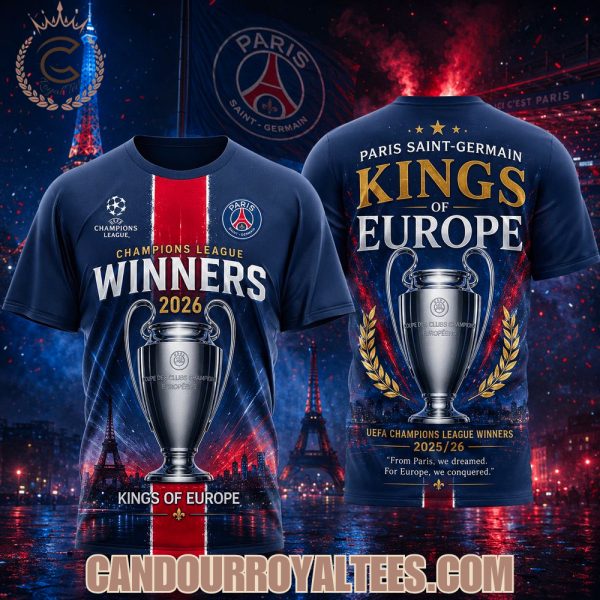 Paris Saint-Germain Kings Of Europe 2026 T-Shirt
