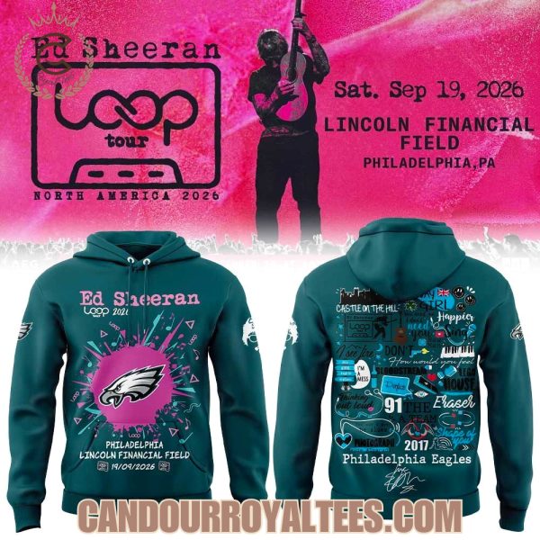 Philadelphia Eagles x Ed Sheeran Loop Tour 2026 Hoodie