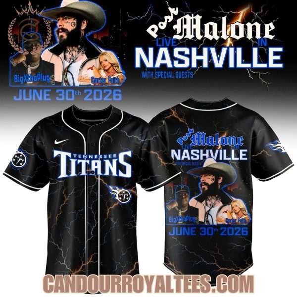 Post Malone Live in Nashville 2026 Baseball Jersey