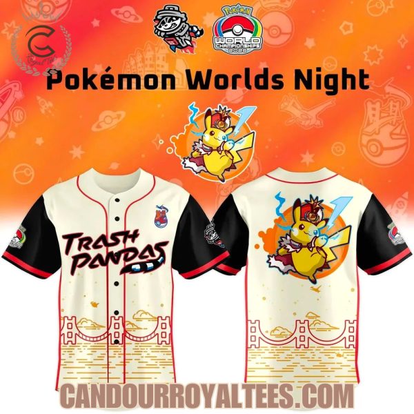 Rocket City Trash Pandas Pokémon Worlds Night Baseball Jersey