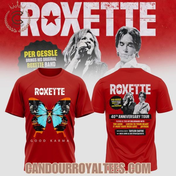 Roxette 40th Anniversary Tour T-Shirt, Hoodie