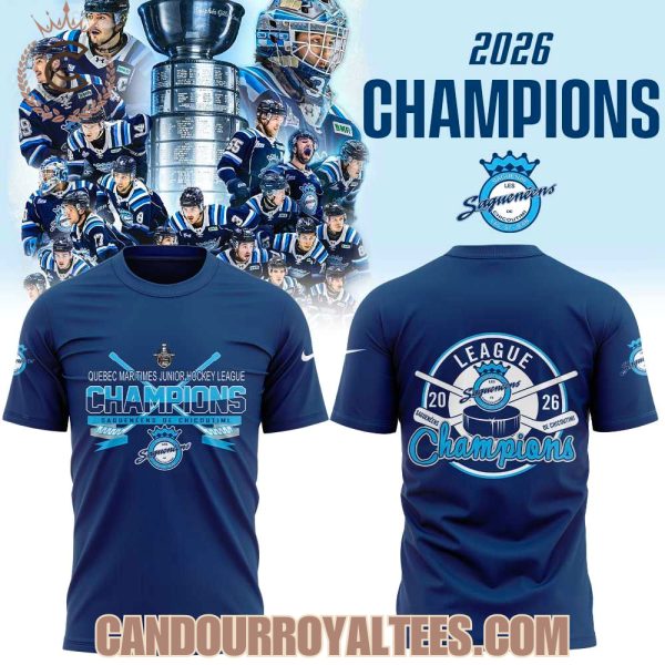 Saguenéens de Chicoutimi 2026 Quebec Maritime Junior Hockey League Champions Tshirt, Hoodie