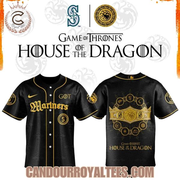 Seattle Mariners Game of Thrones: House of the Dragon 2026 Jersey Black