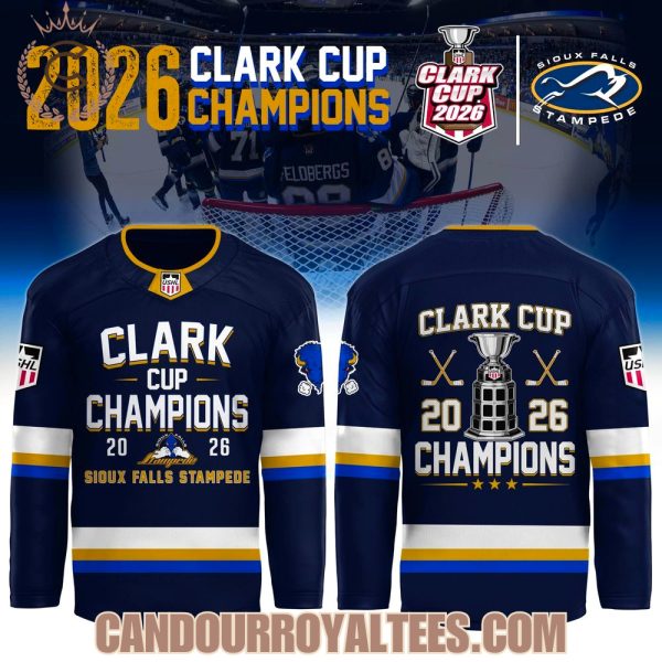 Sioux Falls Stampede 2026 USHL Clark Cup Champions Jersey