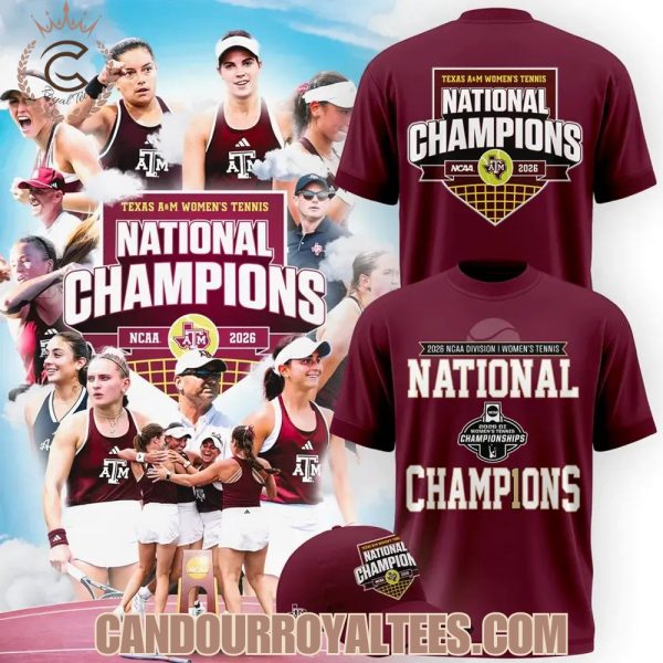 Texas A&M Women’s Tennis National Champions 2026 Tshirt
